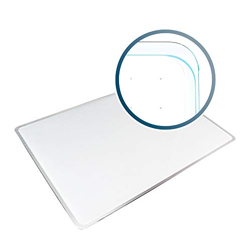 Floortex Viztex Glacier Magnetic Glass Dry Erase Board. Multi-Purpose Grid 30" x 40" - Polar White