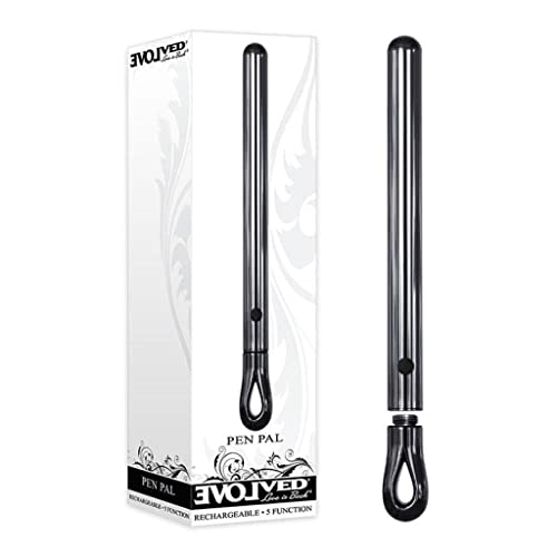 Evolved Love Is Back Stainless Steel Rechargeable - Discreet - Travel Size Vibrator - Black