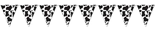 Beistle Cow Print Pennant Banner Party Accessory (1 count) (1/Pkg)