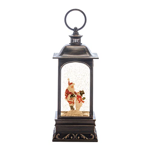 Melrose 86292 Snow Globe Santa and Snowman, 10.5-inch Height
