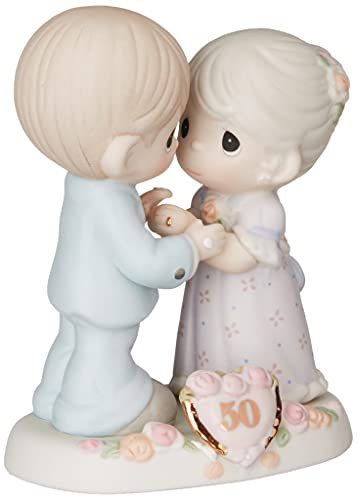 Precious Moments,  We Share A Love Forever Young, 50th Anniversary, Bisque Porcelain Bisque Porcelain Figurine, 115912