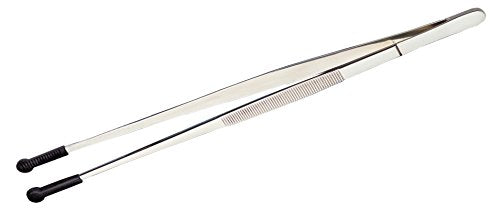 RSVP International Endurance Silicone Tipped Tweezers, 12-Inch