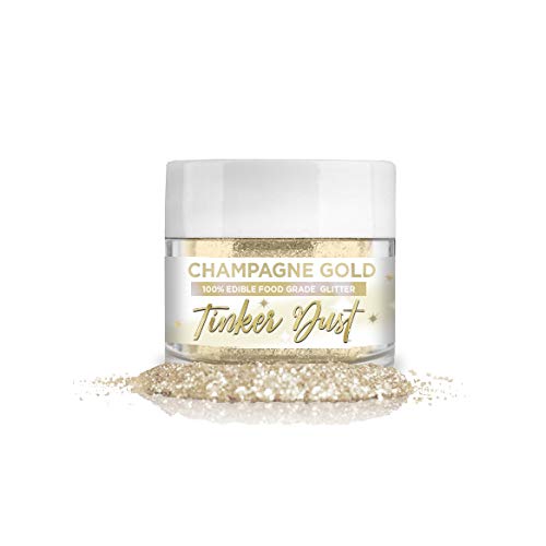 Bakell Champagne Gold Tinker Dust¬Æ, 5 Gram | KOSHER Certified | 100% Edible Glitter | Cakes, Cupcakes, Cake Pops, Drinks, Glitter & Dusts (Champagne Gold)