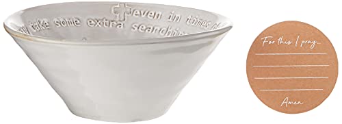 Mud Pie Prayer Bowl Set, 7 1/2-Inch Diameter