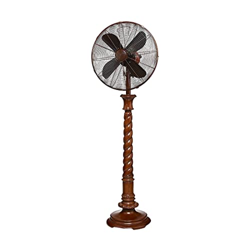DecoBreeze CC Home Furnishings 54" Roman Candlestick Style Oscillating Indoor Standing Floor Fan