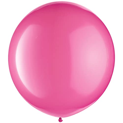 Amscan Round Latex Balloons | Pink - 24" | Pack of 25