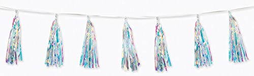 Beistle Iridescent Tassel Garland, 13.5" x 8&