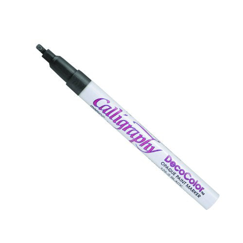 Uchida 125-C-1 Marvy Chisel Point Pen Tip Calligraphy Paint Marker, Black