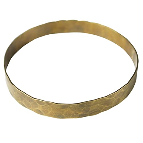 HomArt AREOhome Eve Hammered Bangle, Brass - Large