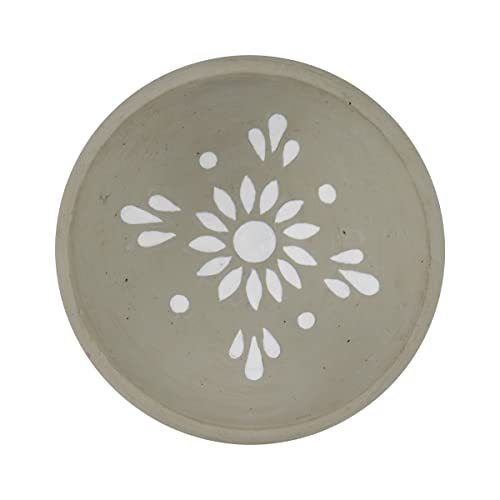 Foreside Home & Garden Gray Sunburst Terracotta Trinket Dish