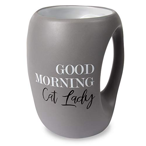 Pavilion Gift Company 10514 Good Morning Cat Lady Mug, 16 oz, Gray