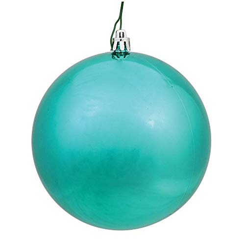 Vickerman 6" Sea Foam Shiny Ball Ornament, 4 per Bag