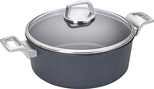 Frieling Woll Diamond Lite Pro Induction Casserole with Lid, Nonstick Diamond Coated Cooking Pot, 5.8 Quarts, 11 Inches