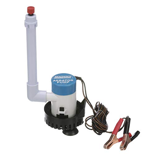 Land N Sea Distributing 12V Live Bait Aerator Kit, Submersible, Portable, Adjustable, 360 GPH