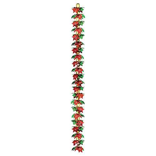 Beistle Poinsettia & Holly Garland/Column Party Accessory (1 count) (1/Pkg)