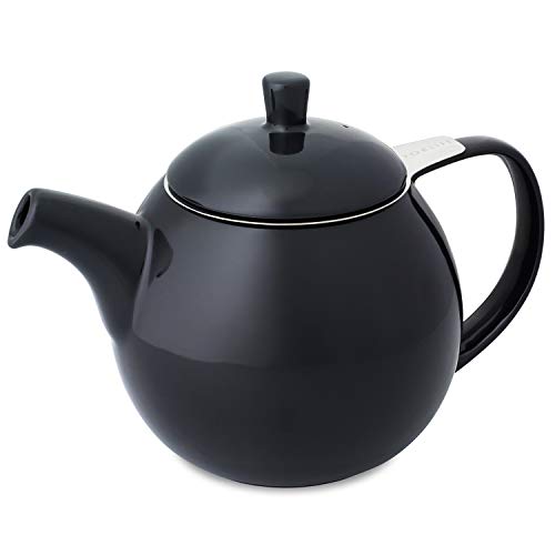 FORLIFE Curve Teapot with Infuser, 24-Ounce, Black Graphite