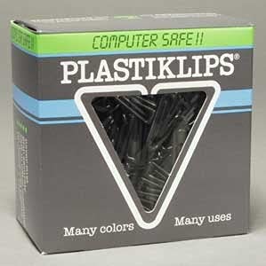 Baumgartens Plastiklips Paper Clips Medium Size 500 Pack Black (LP-0311)