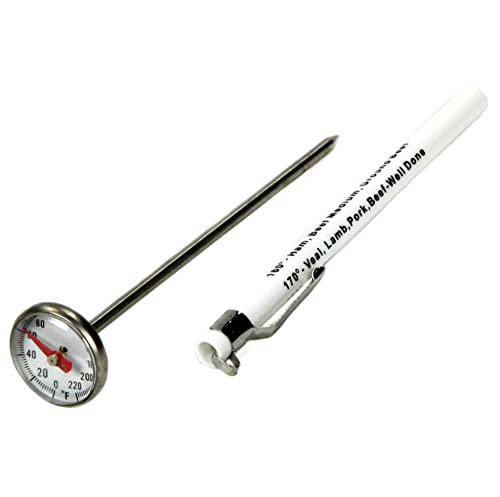 Chef Craft Classic Plastic Thermometer, 8 inch, Stainless Steel