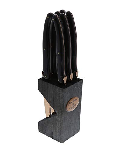 The French Farm Jean Dubost New Age 6pc Block Black/Copper steak knives, one size