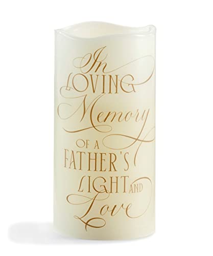 Giftcraft Father Wax LED Flameless Candle with Sentiment, 5.9-inch Height