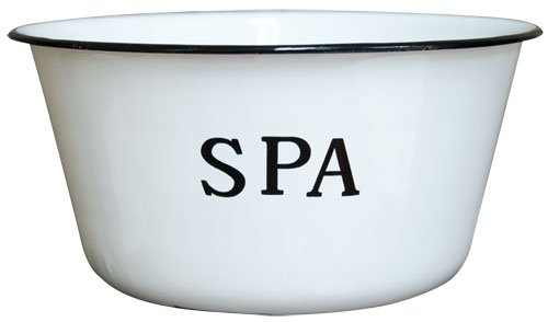 CWI Gifts Enamel Spa Bowl, 8-Inch by 3.75-Inch