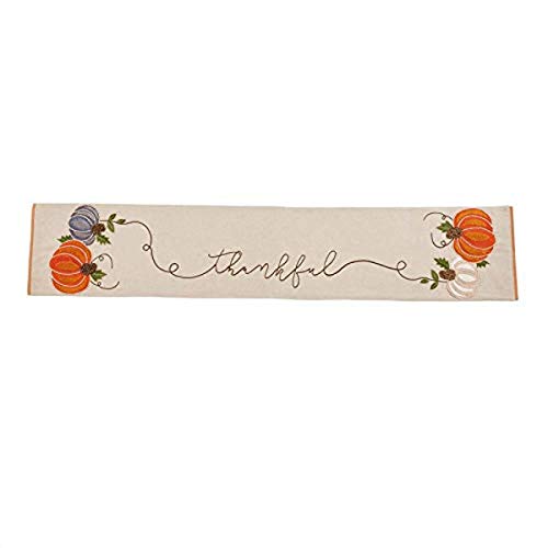 Mud Pie Pumpkin Thanksgiving Table Runner, 72-inch