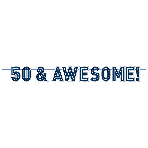 Amscan Manly 50th Birthday Letter Banner - 1 pc