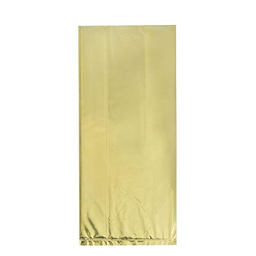 Unique Industries Gold Foil Cellophane Bags, 10 Ct