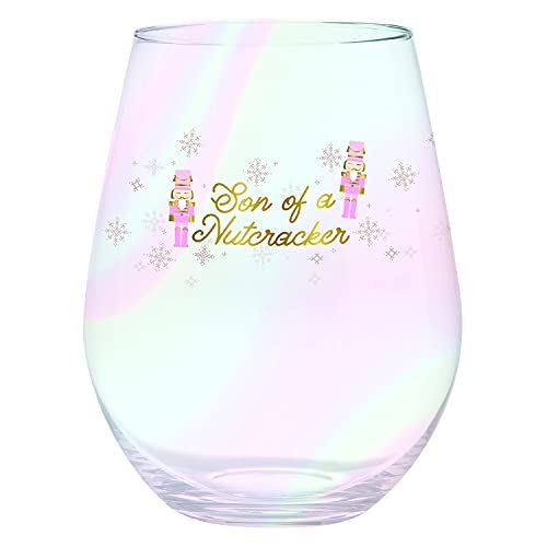 Creative Brands slant collections Holiday Stemless Wine Glass, 20-Ounce, Son Of A Nutcracker