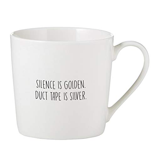 Creative Brands Santa Barbara Design Studio SIPS Drinkware Coffee Mug/Cup, 14-Ounce, Silence Is Golden