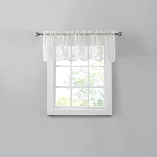 Belle Maison Renaissance Home Fashion Lacey Embroidered LACE Valance