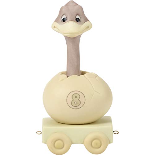 Precious Moments,  Isn't Eight Just Great, Birthday Train Age 8, Bisque Porcelain Figurine, 142028