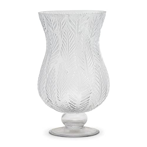 Two's Company Set of 2 Fern Large Vase/Candleholder - Glass