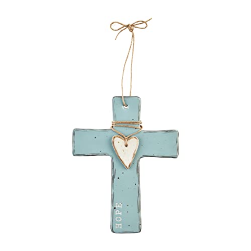 Mud Pie Hope Heart Cross, 6 1/2-inch