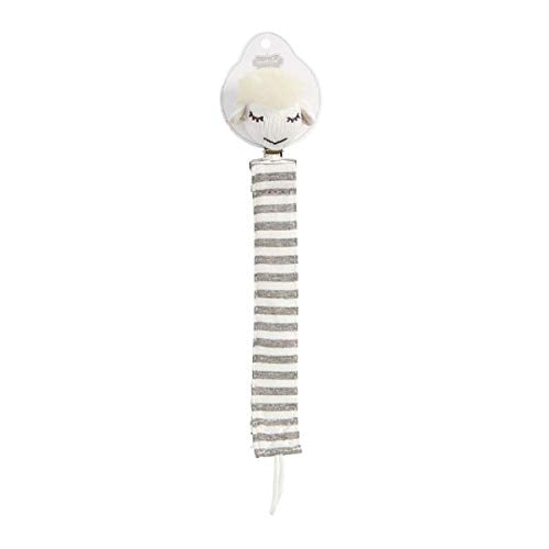 Mud Pie Lamb Knit Pacy Clip, 8 inch, Cotton