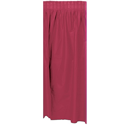 Beistle Masterpiece Plastic Table Skirting (burgundy) Party Accessory  (1 count) (1/Pkg)