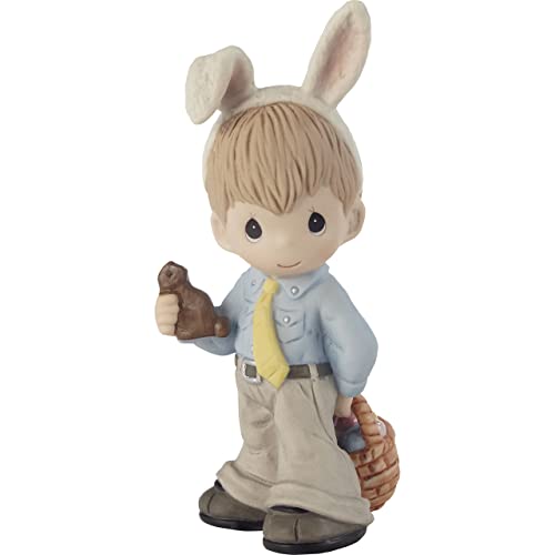 Precious Moments Boy in Easter Outfit and Bunny Ears Figurine