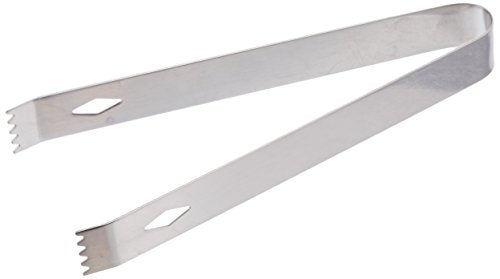 Tablecraft H1246 Stainless Steel Ice Tongs, 6.75", Metallic