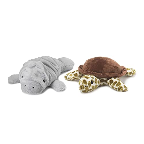 Intelex Warmies Microwavable Plush Set, Manatee and Turtle Warmies are Included - Cozy Plush Heatable Lavender Scented Stuffed Animal