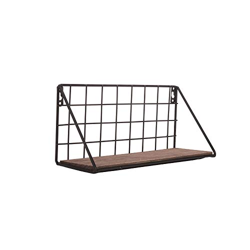 Foreside Metal Grid Wall Shelf Small