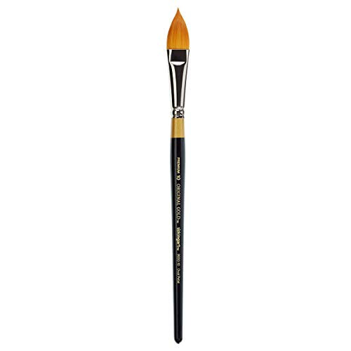 KINGART Original Gold 9930 Series, Golden Taklon Oval Floral Petal Artist Brush (6)