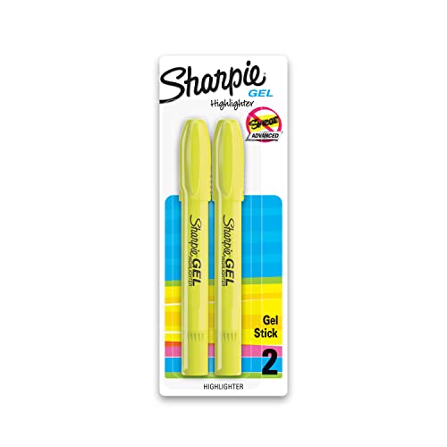 Pens Sharpie Accent Gel Highlightes, Fluorescent Yellow, 2 Highlighters (1780473)