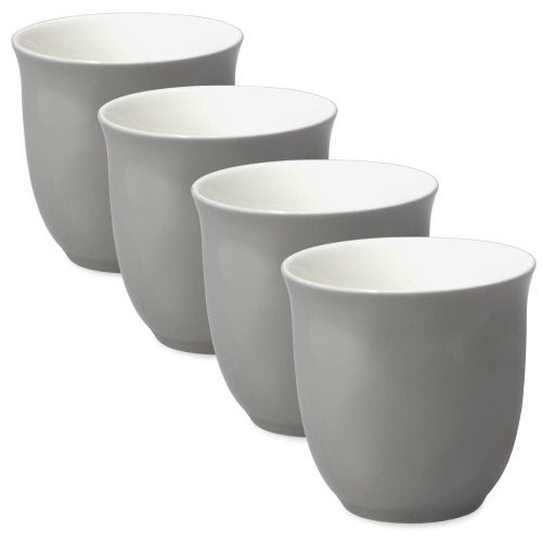 FORLIFE Japanese Teacup (Set of 4), 6.5 oz., Gray