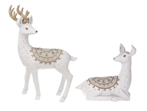 Ganz MX180835 Reindeer Figurines, 11.25-inch Height, Set of 2