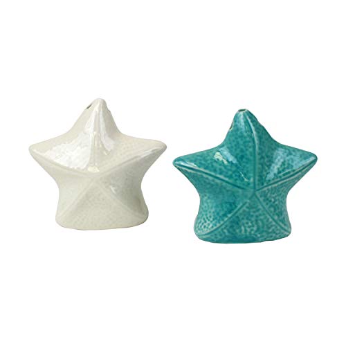 Beachcombers Ceramic Starfish Salt and Pepper Shakers 3.35-inch Long Set Of 2