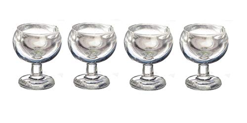Aztec Imports Melody Jane Dolls Houses House Miniature 1:24 Scale Dining Room Accessory 4 Wine Glasses