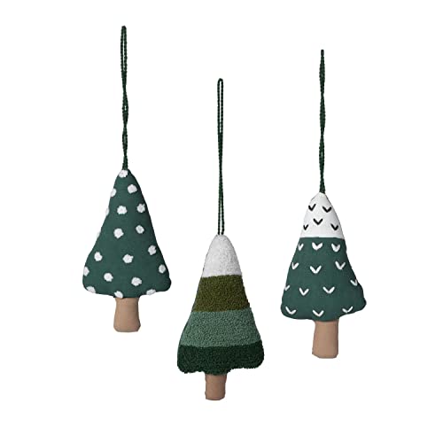 Park Hill Collection XAO20881 Alpine Spruce Tree Embroidered Ornament, Set of 3