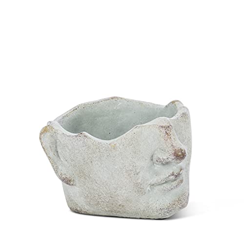 Abbott Collection  27-Charade-SM Small Tilted Face Planter, Grey