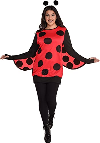 amscan Love Bug Halloween Costume for Women, Standard Size, Includes Headband, Tunic with Spotted Wings