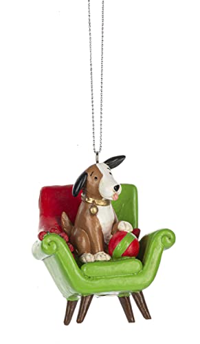 Ganz Dog on Chair Ornament